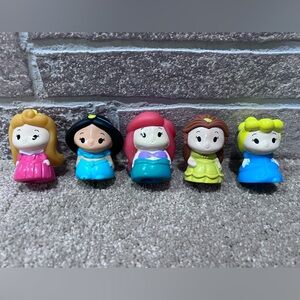 EUC! Set of 5 Disney Princess Finger Puppets/Bath Toys